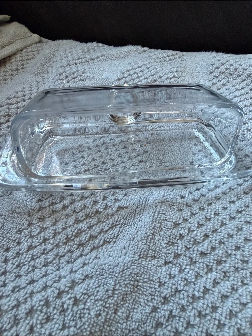 Clear Glass Butter Dish with Lid - Classic Clear